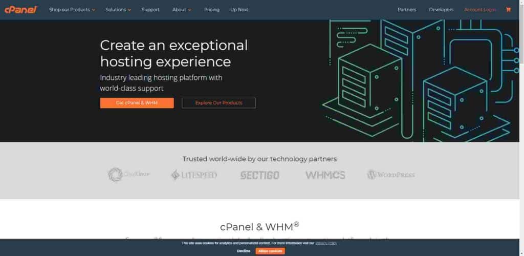cPanel home